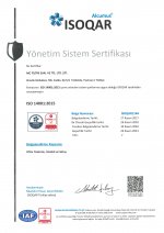 Zertifikat für das Umweltmanagementsystem ISO 14001:2015